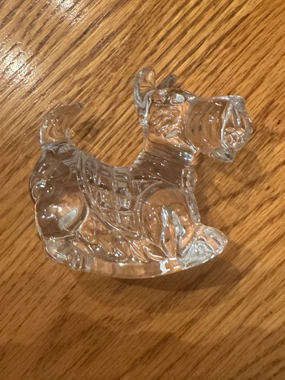Princess House Clear Glass Scottie Dog Figurine